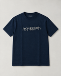 Inspiration Navy Blue Regular Fit T-Shirt | Cream Graphic Print | FÄDEN